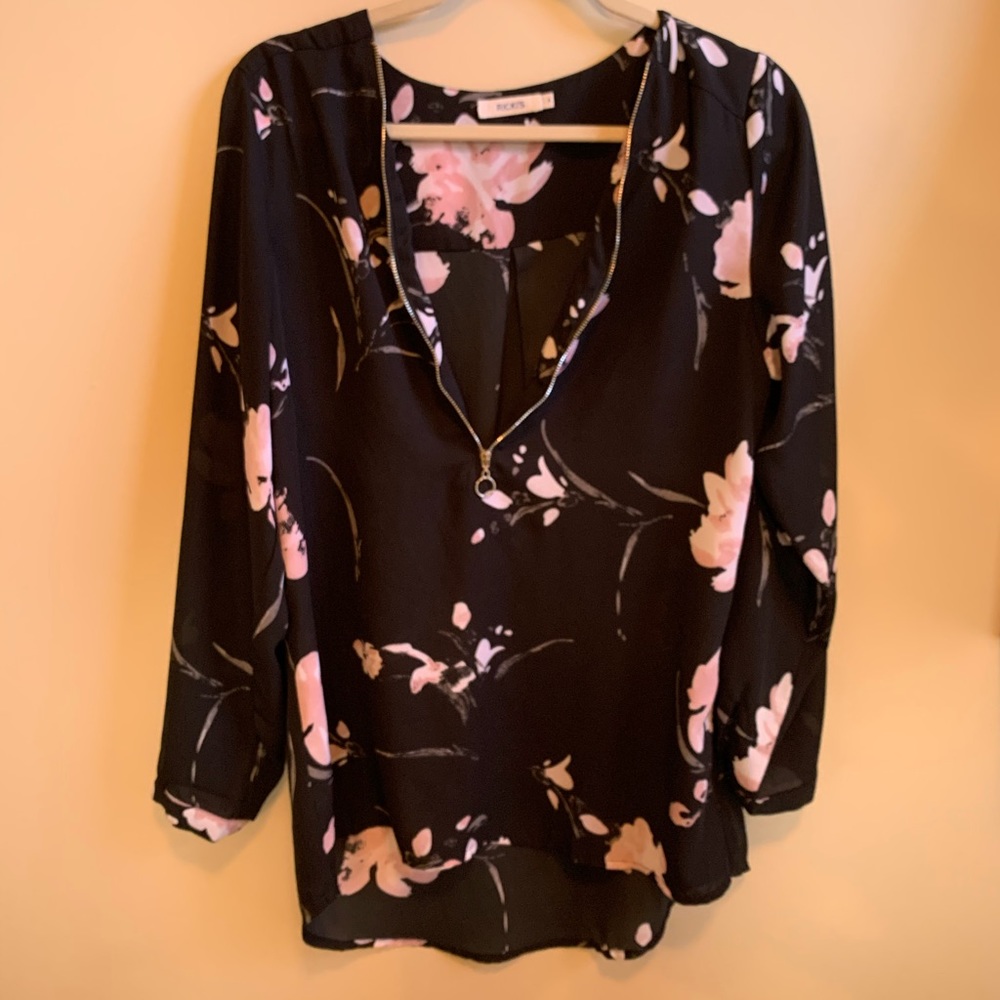 Dress top with zipper